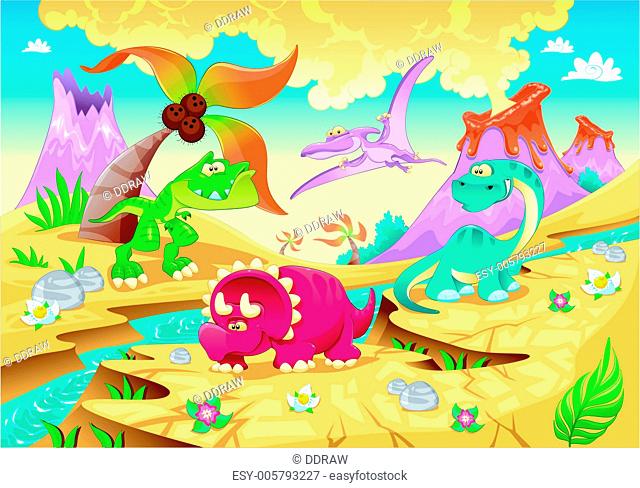 Cartoon dinosaur family Stock Photos and Images | agefotostock