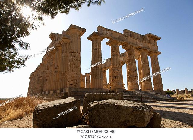 Temple of Hera at Selinunte, the ancient Greek city on the southern coast of Sicily, Italy, Europe