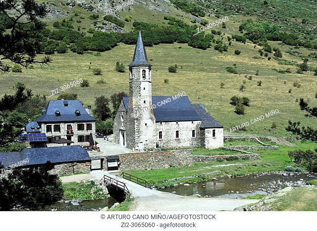 The Sanctuary of Montgarri (XIIth century), High Aran, Catalonian Pyrenees, Lleida province, Spain