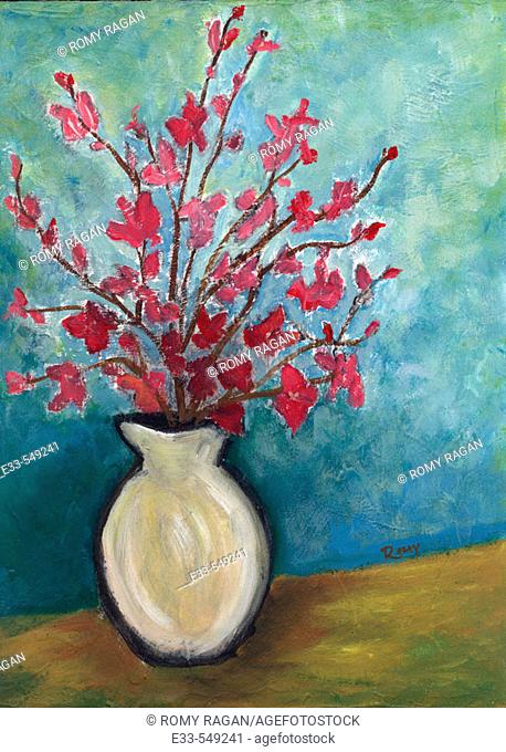 'Sage Blossoms' 9 x 12' Acrylic on canvas. 2003. Artist's collection