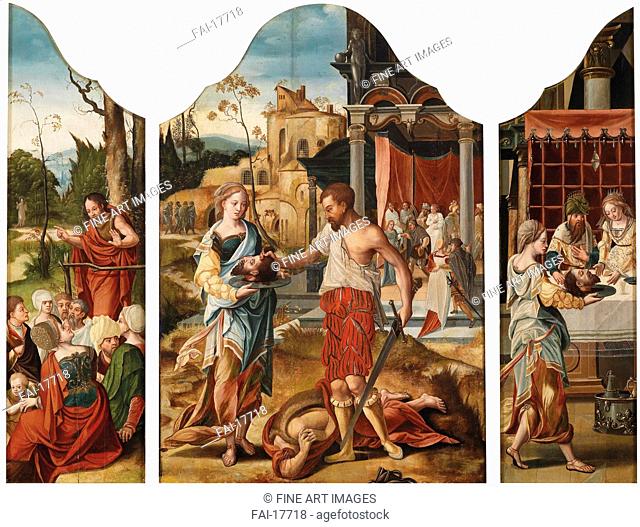 Triptych with scenes from the life of Saint John the Baptist. Master of the Gent Adultress (active c. 1530). Oil on wood. Early Netherlandish Art