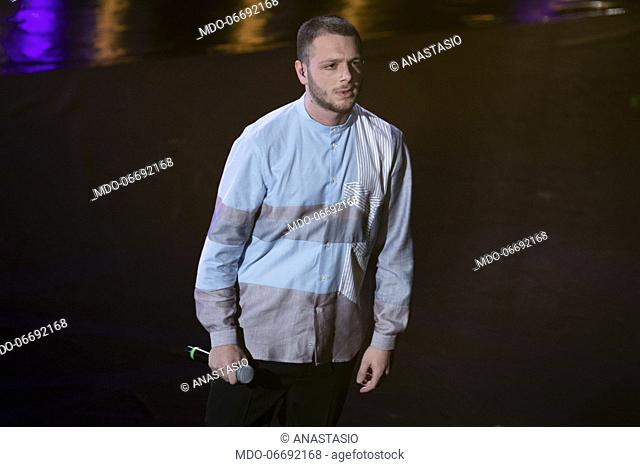 Italian rapper Anastasio during the fourth evening of the 69th Sanremo Music Festival. Sanremo (Italy), February 8th, 2019