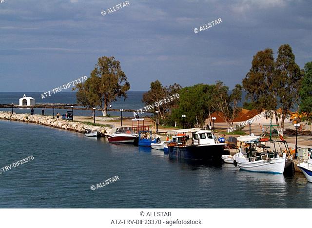 FISHING BOATS IN HARBOUR; GEORGIOUPOLI, CRETE, GREECE; 27/04/2014
