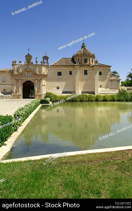 Sevilla (Spain). Access door to the Monastery of La Cartuja in Seville