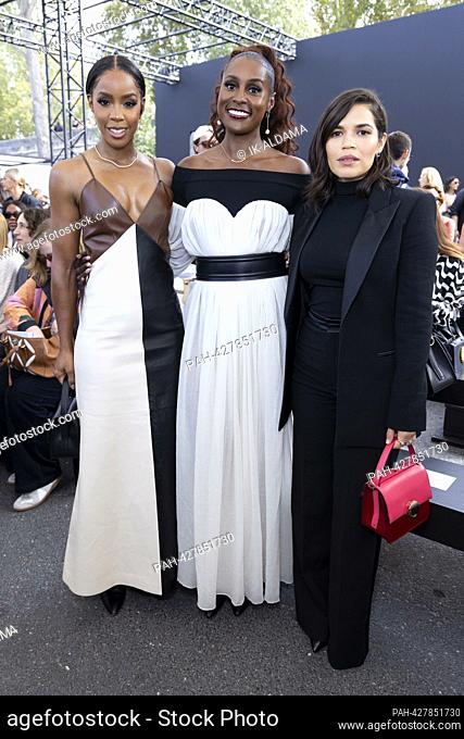 Kelly Rowland, Issa Rae and America Ferrera attend CHLOÃ‰ Spring/Summer 2024 Runway during Paris Fashion Week on September 2023 - Paris; France 28/09/2023