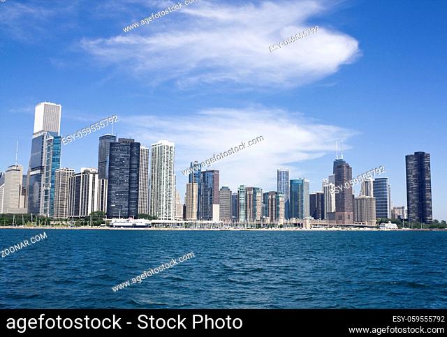 Downtown Chicago seen from Lake Michigan