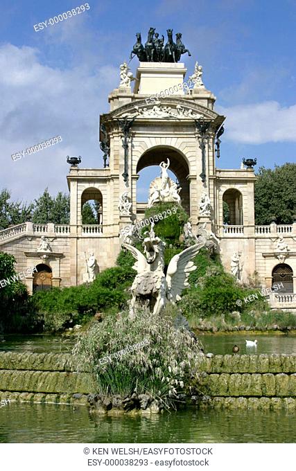 Fountain in Parc de la Ciutadella. Barcelona. Cataluña. Spain