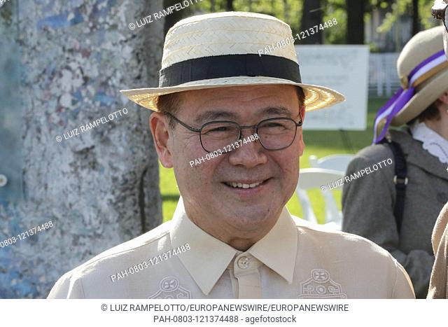 United Nations, New York, USA, June 15, 2019 - Foreign Affairs Secretary Teodoro Locsin Jr a tended first celebration of Blooms day today at the UN Headquarters...