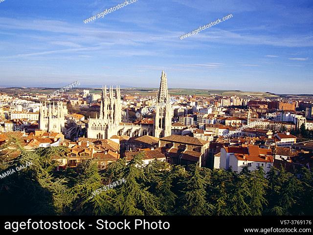 Overview from the castle. Burgos, Castilla Leon, Spain