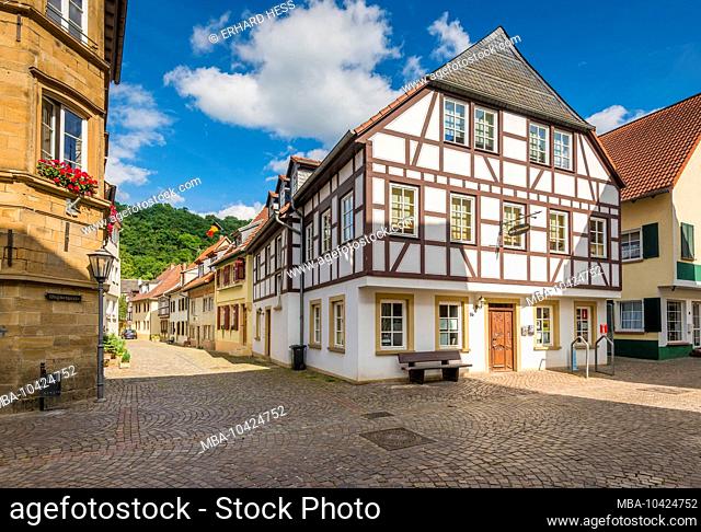 Historic old town of Meisenheim am Glan, view of Untergasse, well-preserved medieval architecture in the north Palatinate mountains, a pearl in the Glantal