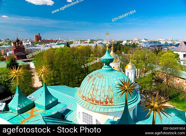 Skyline view of Yaroslavl city of Russia
