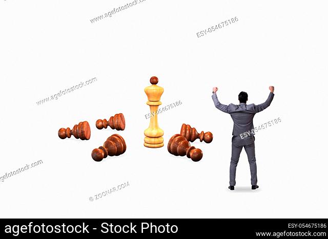 The strategy and tactics concept with businessman