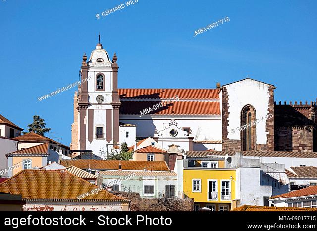 Old town with cathedral, Silves, Algarve, Faro district, Portugal