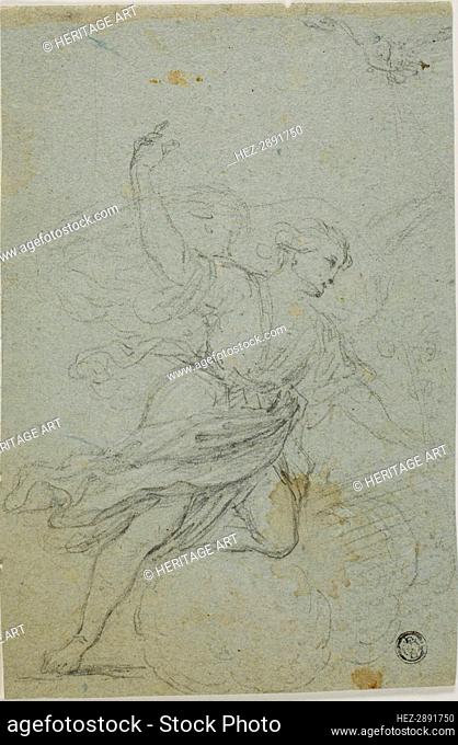 Angel Annunciate (recto); Samson and the Lion (verso), n.d. Creator: School of Guido Reni Italian, 1575-1642