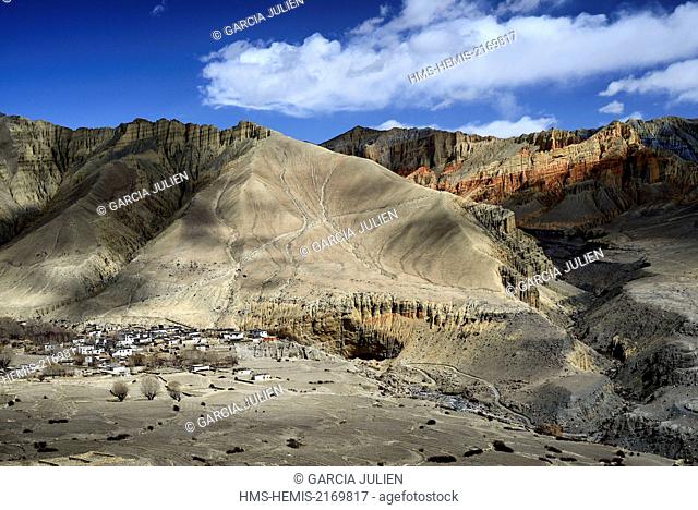 Nepal, Gandaki zone, Upper Mustang (near the border with Tibet), village of Ghemi