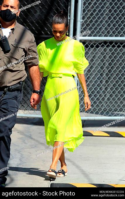 Thandie Newton outside the Jimmy Kimmel Live! studios in Los Angeles, California Featuring: Thandiwe Newton Where: Los Angeles, California