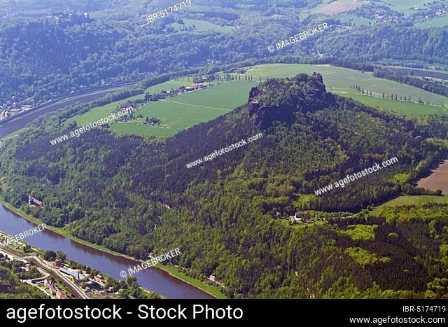 Lilienstein, Elbe Sandstone Mountains, Elbe, Saxon Switzerland, Saxony, Germany, Saxon Switzerland, Europe