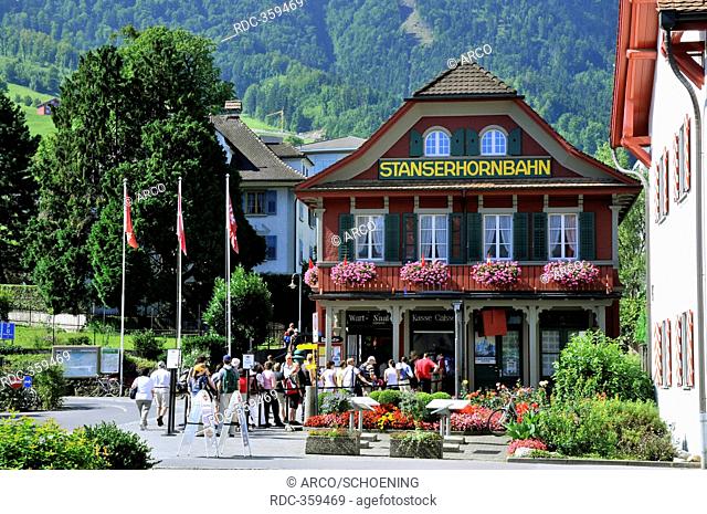 Valley station, lower terminus, Stanserhorn Railway, Stans, Nidwalden, Switzerland / Stanserhornbahn, Stanserhorn Bahn, Stanserhorn-Bahn