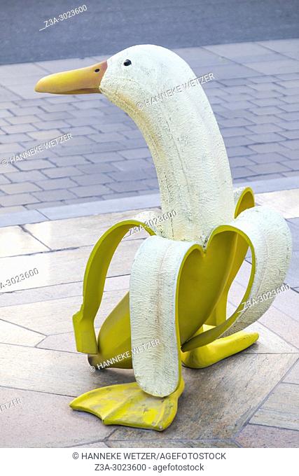 Banana duck street art in Dubai