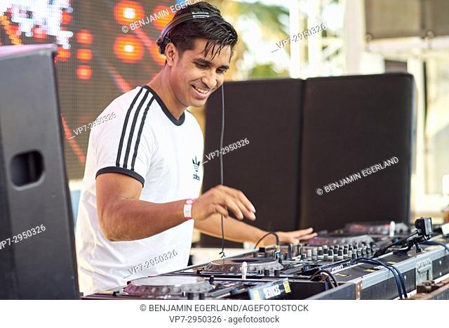 DJ Naffz at music festival Starbeach on 11. August 2017, in Hersonissos, Crete, Greece