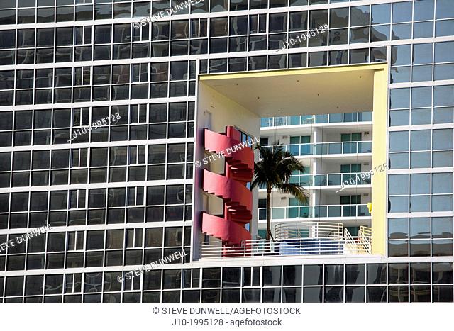 Atlantis condo, Brickell Avenue, Miami, Florida (architect = Arquitectonica), USA