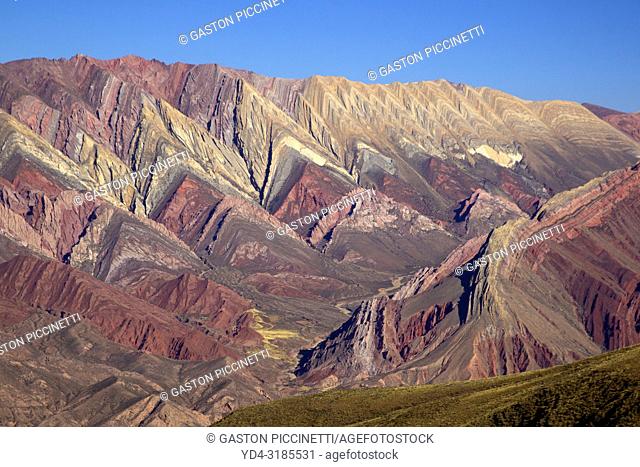 Hornocal, Jujuy, Argentina. The Serranía del Hornocal is a geological formation that stands out for its different shades of colors