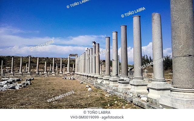 Perge Agora. Old capital of Pamphylia Secunda. Ancient Greece. Asia Minor. Turkey