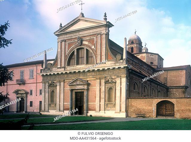 Church of Santa Croce in Bosco Marengo, by unknown artist, 16th Century. Italy, Piedmont, Bosco Marengo, Church and Convent of Santa Croce