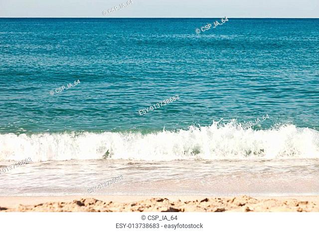 Blue sea sand beach
