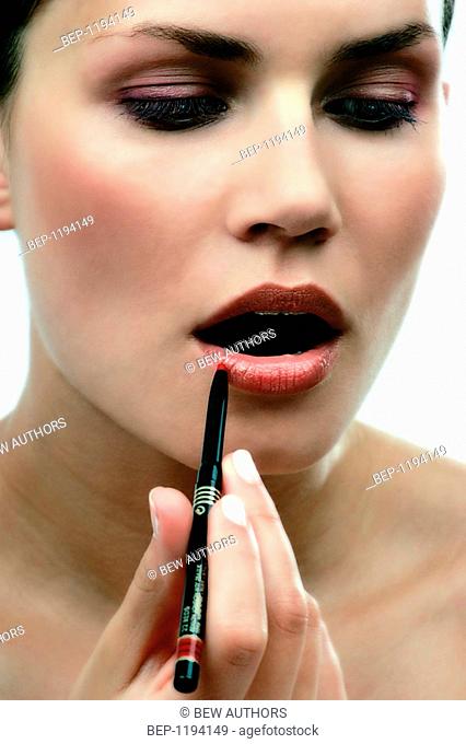 Woman doing make up