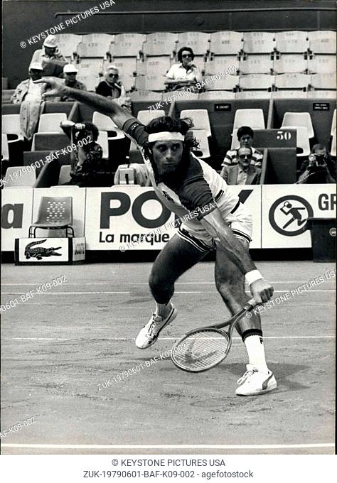 Jun. 01, 1979 - Argentina's Gillermo Vilas showed his talent in an excellent match against France's Roger-Vasselin in the French Open