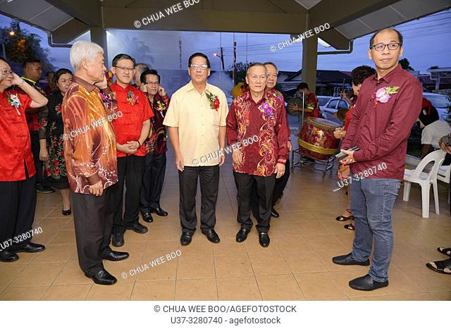 The arrival of VIPs to attend the Chinese New Year dinner at Sungai Maong Community Hall, Kuching, Sarawak, Malaysia