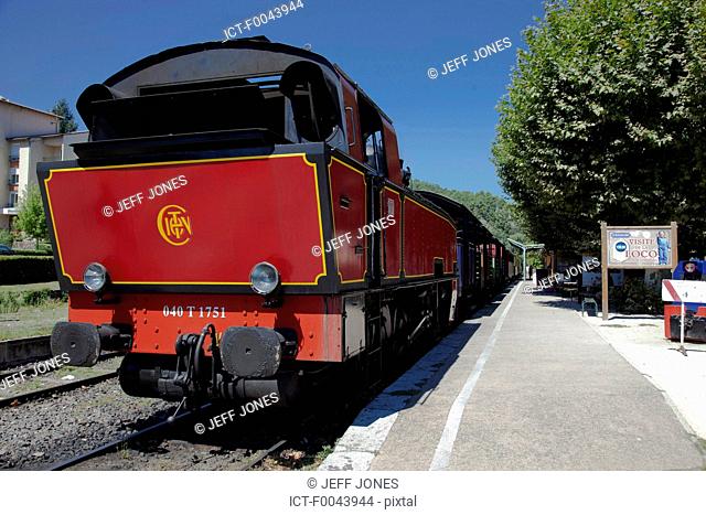 France, Languedoc, railway between Saint Jean du Gard and Anduze