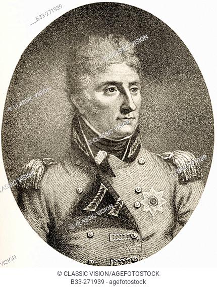 Sir John Moore (1761-1809). British General. From an engraving after a drawing by A.J. Oliver