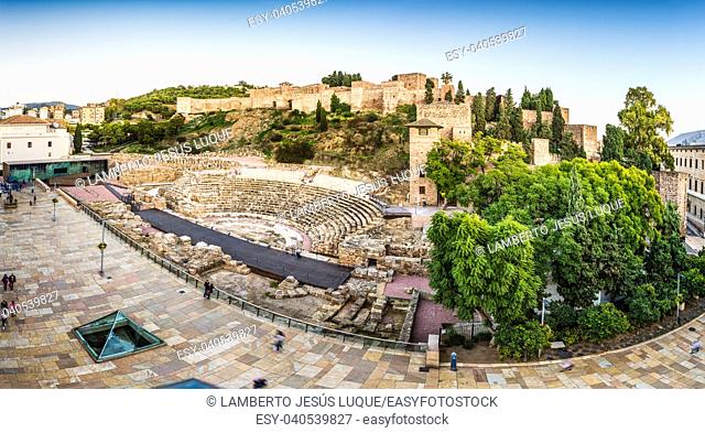 Roman Theater and Alcazaba Citadel in Malaga Spain