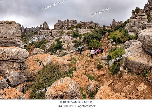 The rockformations of the natural reserve El Torcal de Antequera