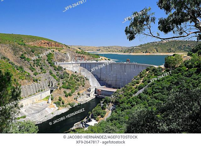 Dam of Valdecañas.Tajo river.Cáceres province.Extremadura.Spain