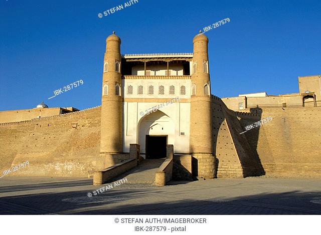 Entrance portal to the Ark Fortress Bukhara Uzbekistan