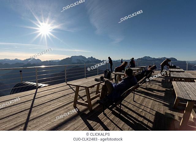 Lagazuoi refuge's sauna, Lagazuoi mount, Falzarego Pass, Cortina d'Ampezzo, Dolomiti, Dolomites, Veneto, Italy