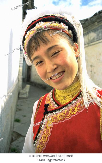 Bai girl. Yunnan province. China
