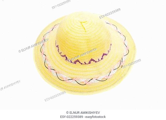 Woven hat isolated on the white background
