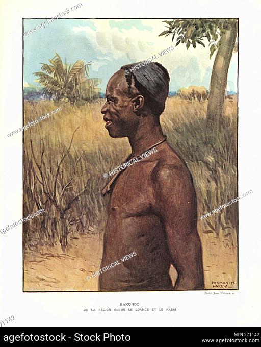 Bakongo from the region between Loange and Kasaï. Torday, Emil, 1875-1931 (Author) Hardy, Norman H. (Artist). Ethnographic notes on the peoples commonly called...