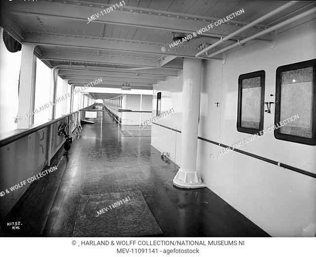 Second class entrance from port lower promenade deck. Ship No: 415. Name: Arlanza. Type: Passenger Ship. Tonnage: 15043. Launch: 23 November 1911