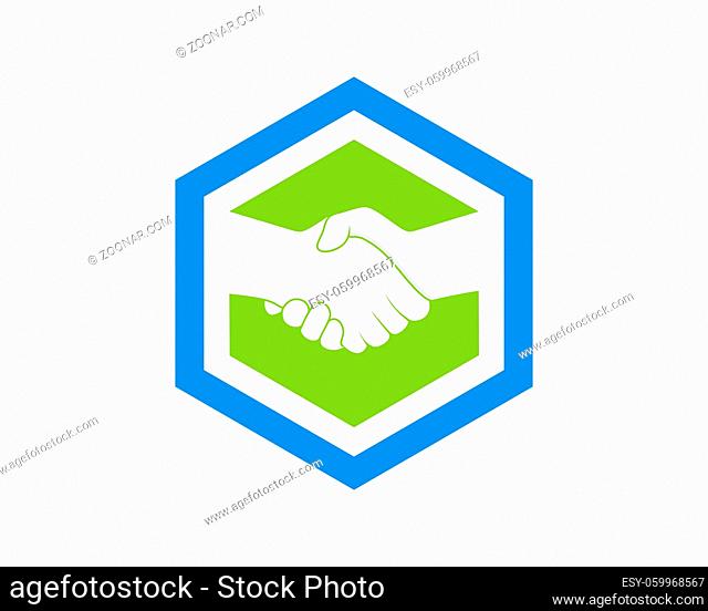 Holding hands inside the hexagon