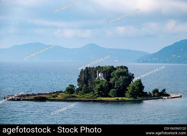 Mouse island off the coast of Corfu in Greece