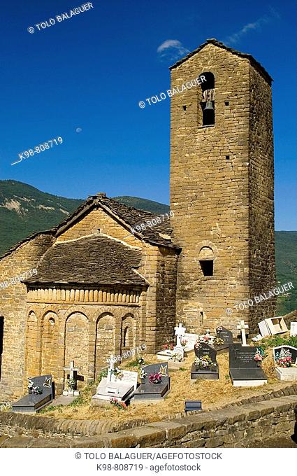 Romanesque church of San Martin (10th century), Olivan. Serrablo, Huesca province, Aragon, Spain