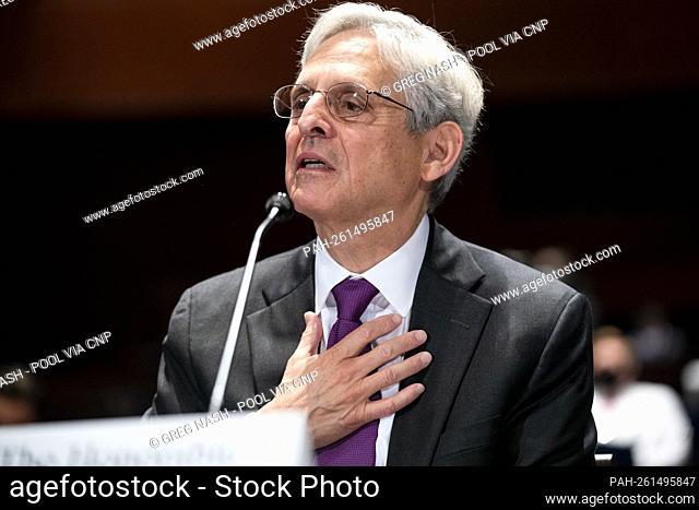Attorney General Merrick Garland testifies during a House Judiciary Committee oversight hearing of the Department of Justice on Thursday, October 21