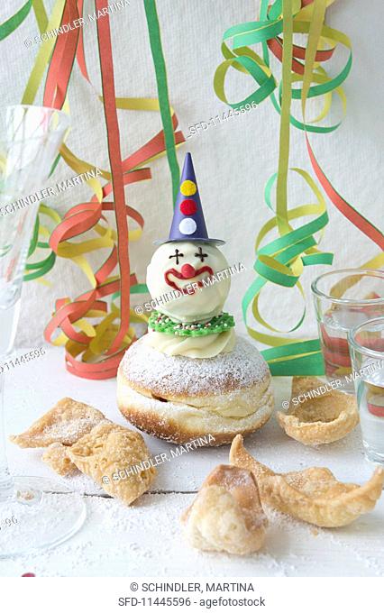 Doughnuts decorated with paper streamers