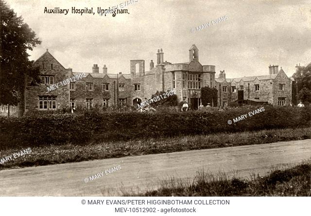 The Uppingham Union workhouse in its First World War role as an auxiliary hospital run by the Red Cross for the treatment of military personnel