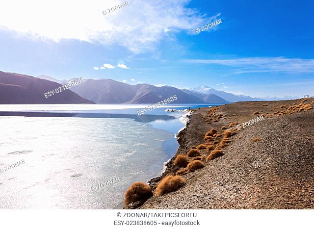 Frozen Pangong Lake